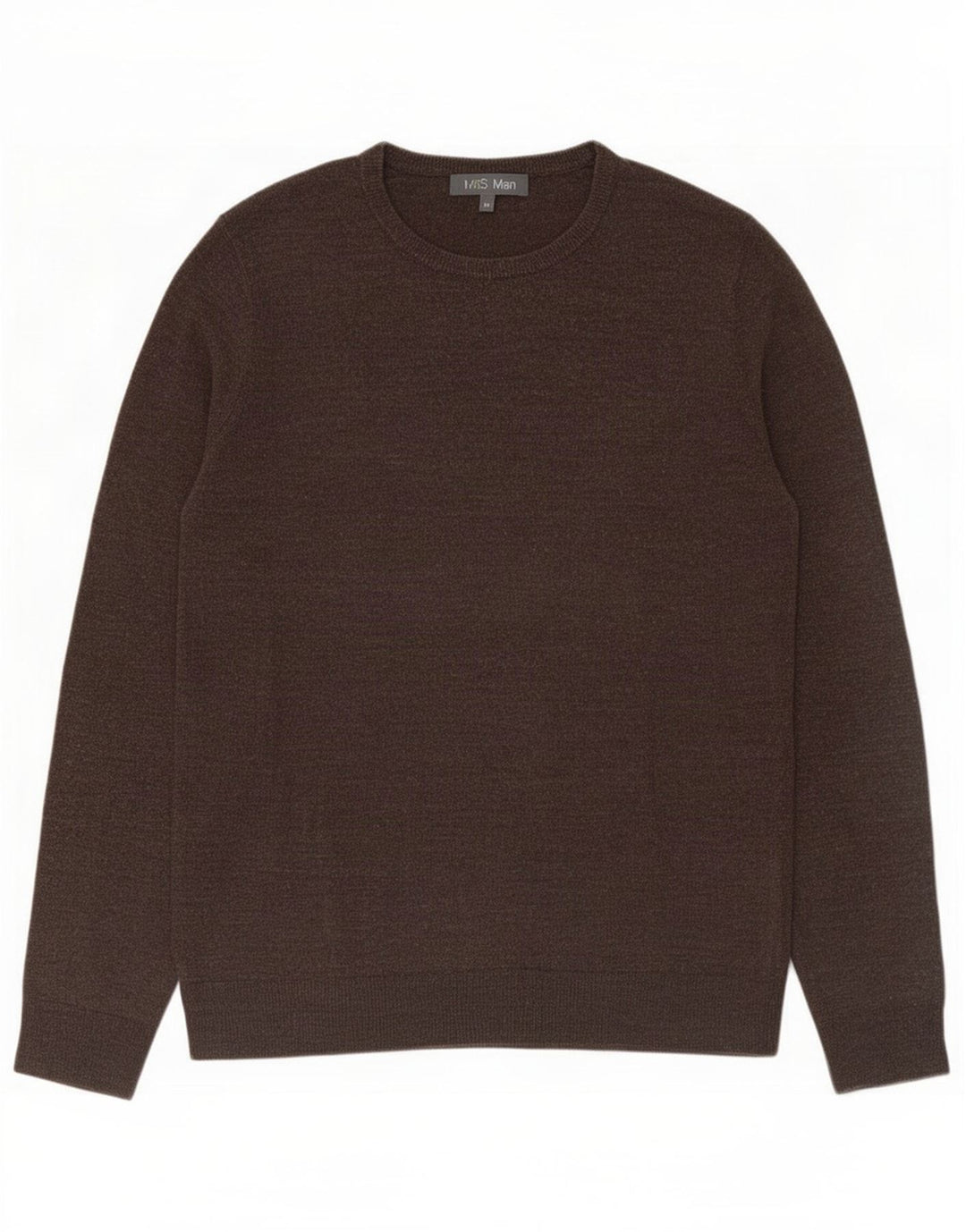 Marks & Spencer Pull Col Ras du Cou Homme Acrylique Marron Moyen