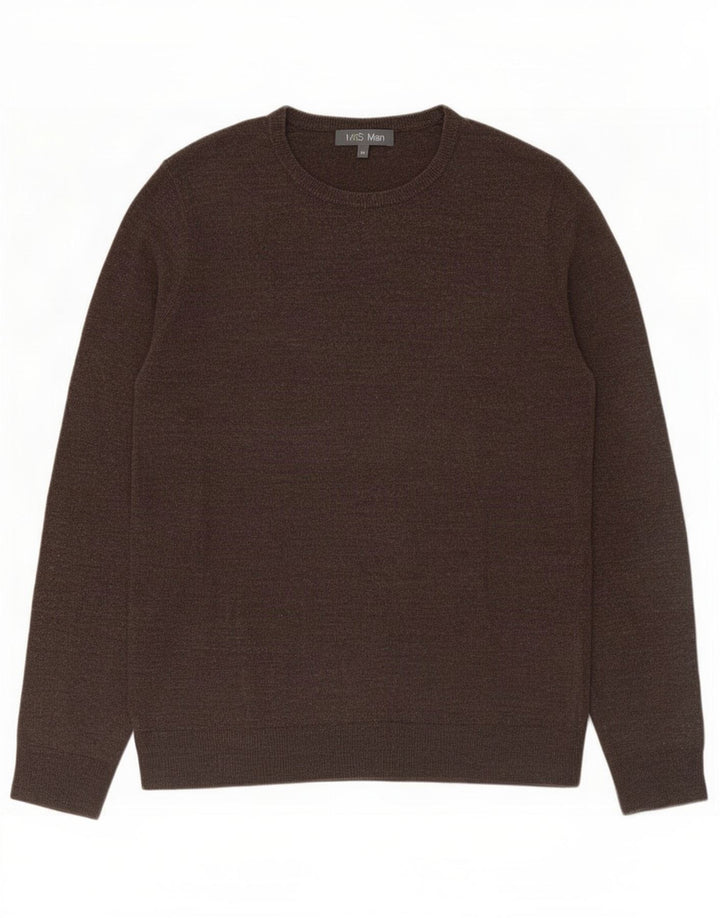 Marks & Spencer Pull Col Ras du Cou Homme Acrylique Marron Moyen