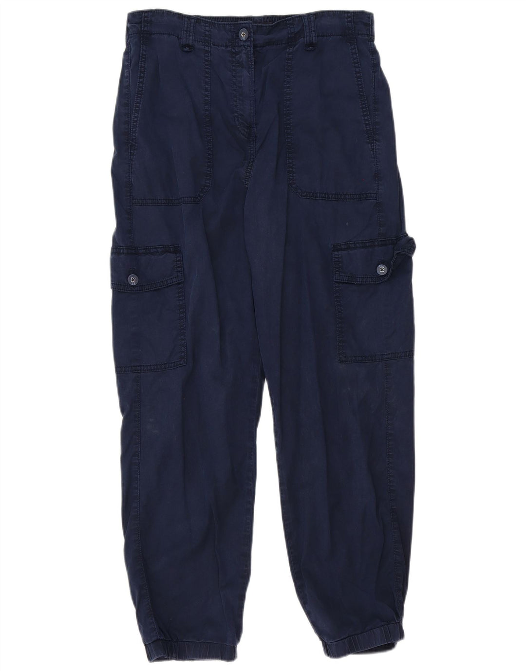 Marks & Spencer Pantalon cargo pour femme UK 12 Medium W32 L27 Bleu marine