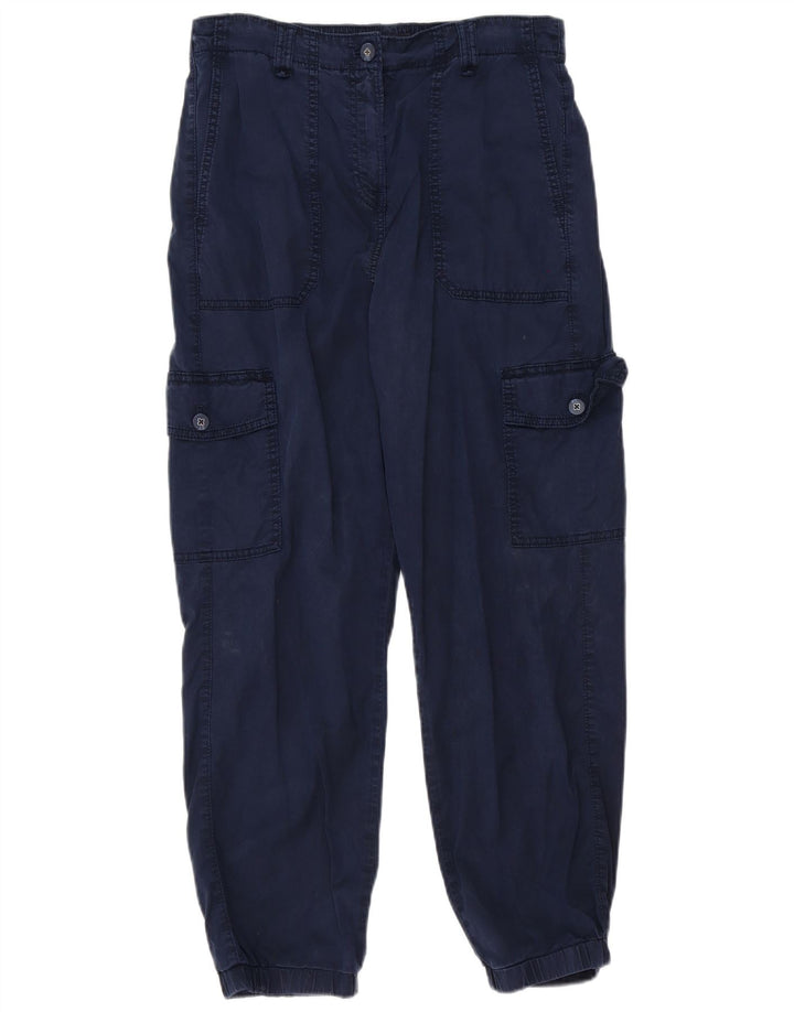 Marks & Spencer Pantalon cargo pour femme UK 12 Medium W32 L27 Bleu marine
