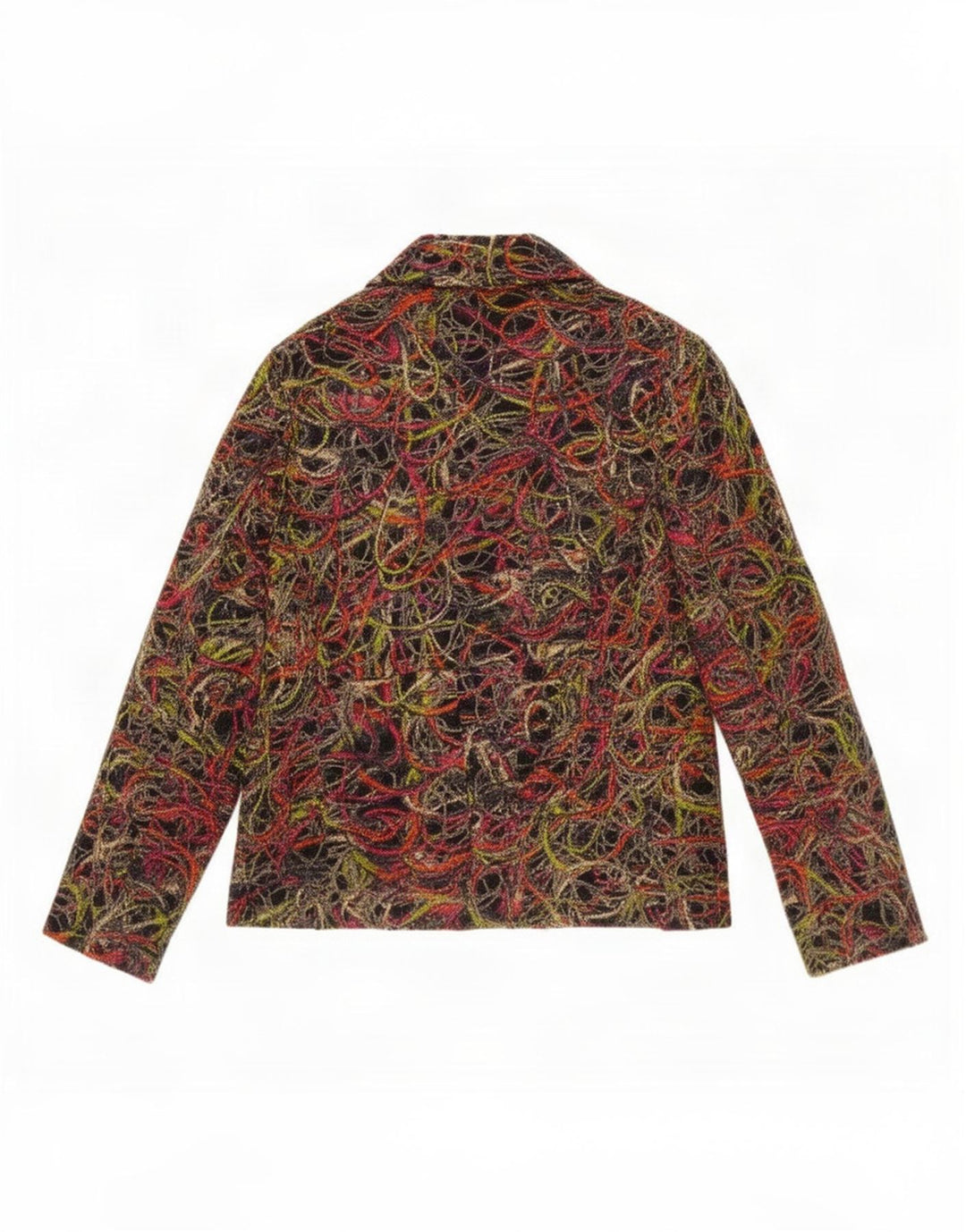 Gai Mattiolo Veste Blazer à Motif Abstrait pour Femme UK 14 Moyen Multicolore