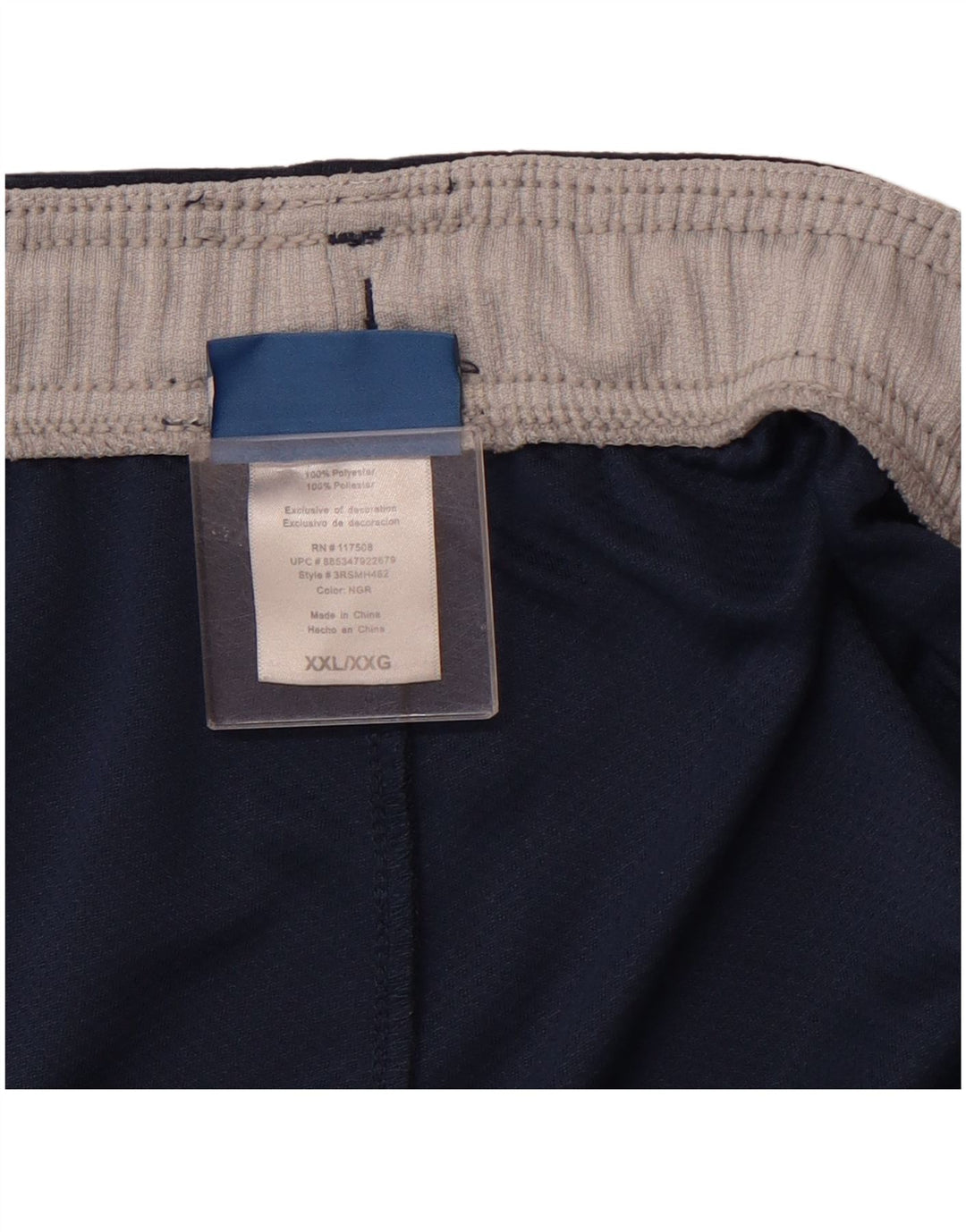 REEBOK Short de Sport Homme 2XL Bleu Marine Polyester