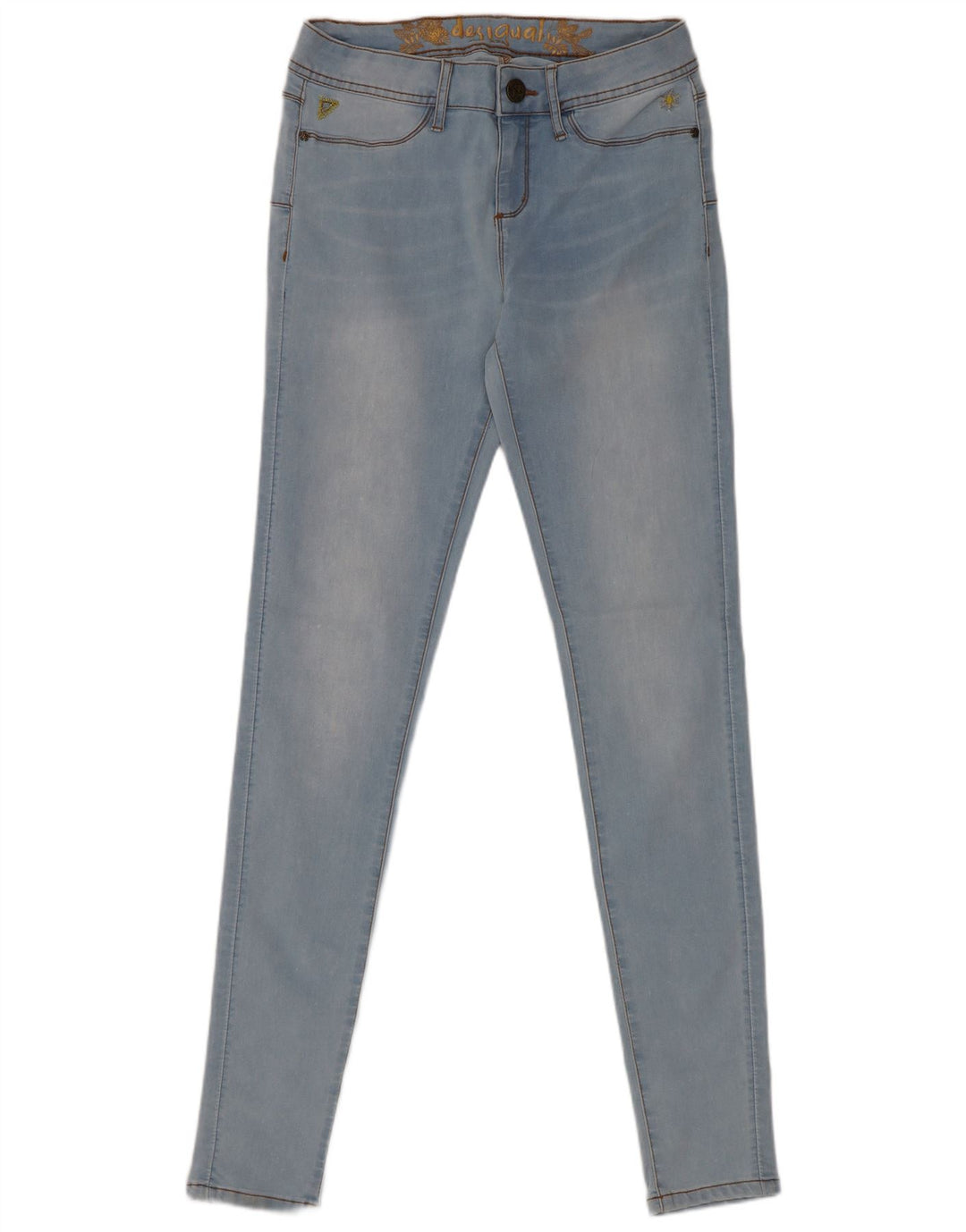 Desigual Jean Skinny W27 L31 Bleu Femme