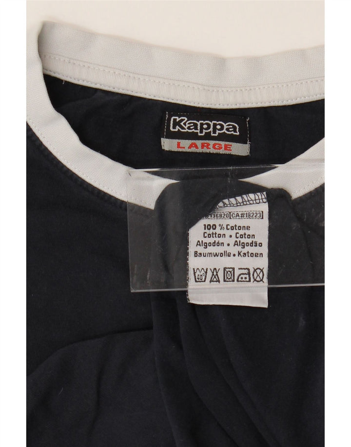 KAPPA T-Shirt Homme Top Large Bleu Marine Coton