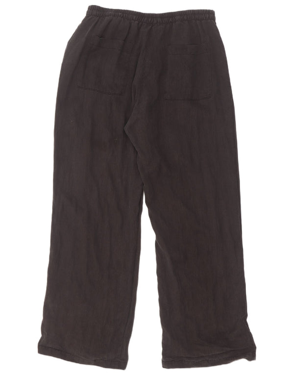 Pantalon Chino Large Femme Zara Large W30 L32 Lyocell Noir