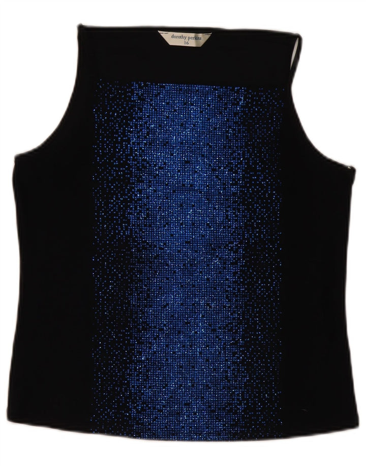 Dorothy Perkins Haut caraco pour femme UK 16 Large Noir Polyester