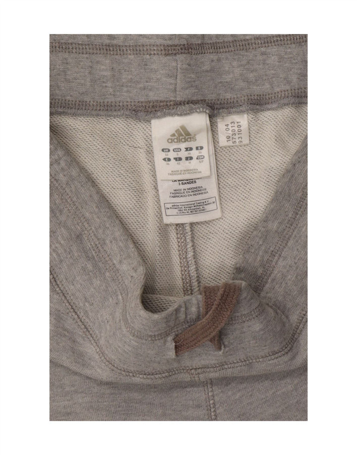 ADIDAS Pantalon de survêtement pour femme UK 10 Small Gris Coton
