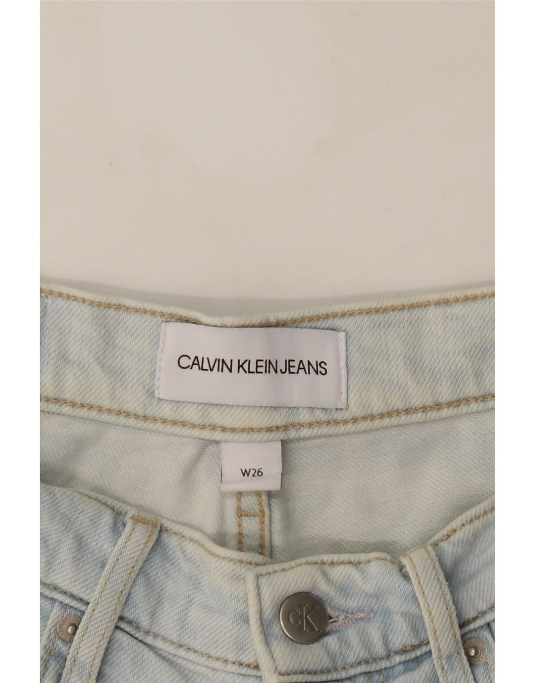 CALVIN KLEIN Short en jean W26 pour femme, petit bleu
