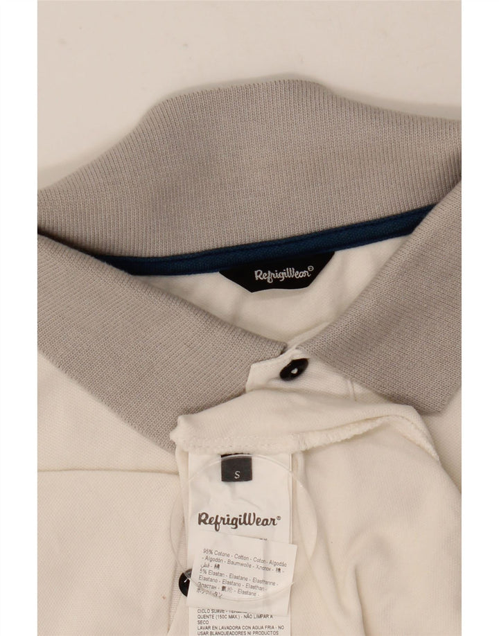 Refrigiwear Polo Homme Petit Blanc Colorblock Coton