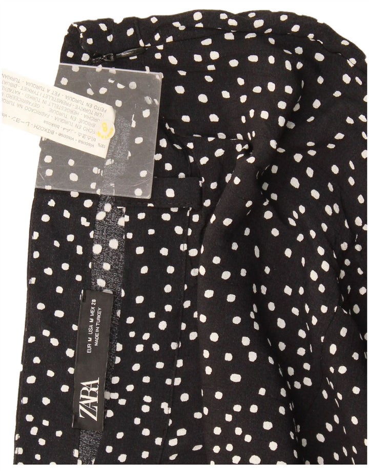 Zara Femme Jupe-short UK 14 Medium Noir Spotted Viscose