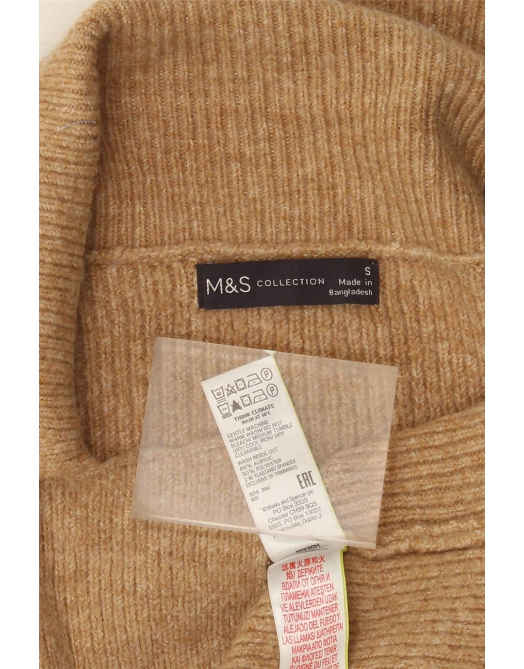Marks & Spencer Pull cardigan ouvert long pour femme UK 10 Small Marron