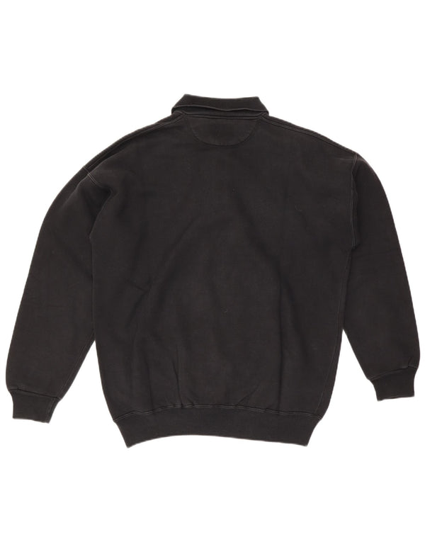 Rifle Mens Polo Neck Sweatshirt Jumper Grand Noir Coton