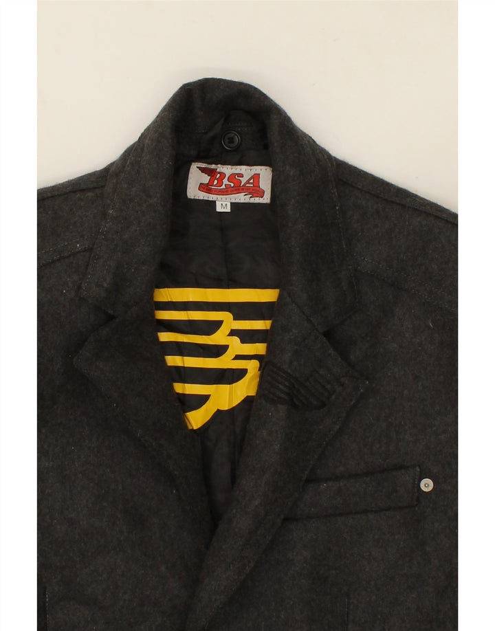 VINTAGE Womens Overcoat UK 14 Medium Grey Wool Vintage Vintage and Second-Hand Vintage from Messina Hembry 