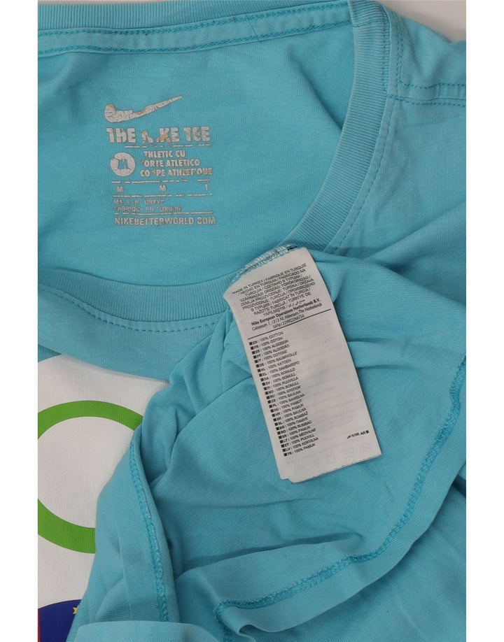 Nike Homme Athletic Cut Graphic T-Shirt Haut Bleu Moyen Coton