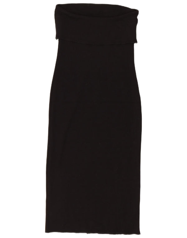 Zara Robe bustier femme UK 12 Medium Noir Viscose