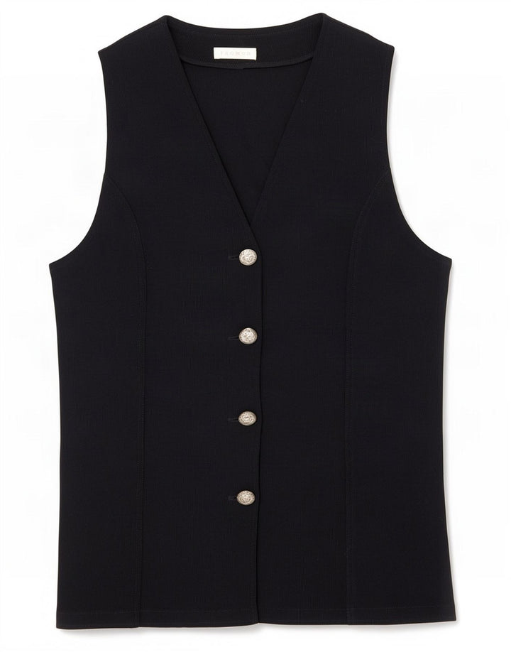 Promod Gilet Femme UK 42 Medium Noir Polyamide