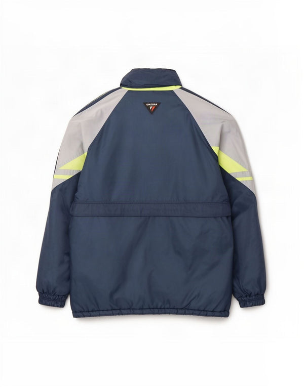 Diadora Veste de ski à capuche graphique pour homme UK 42 XL Bleu marine Colourblock