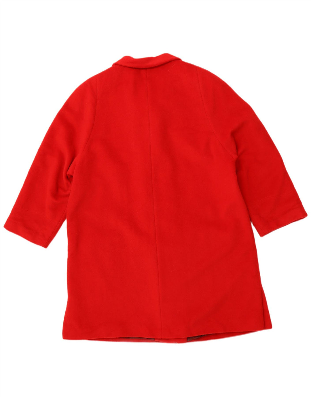 HENSEL UND MORTENSEN Womens Overcoat UK 16 Large Red Merino Wool