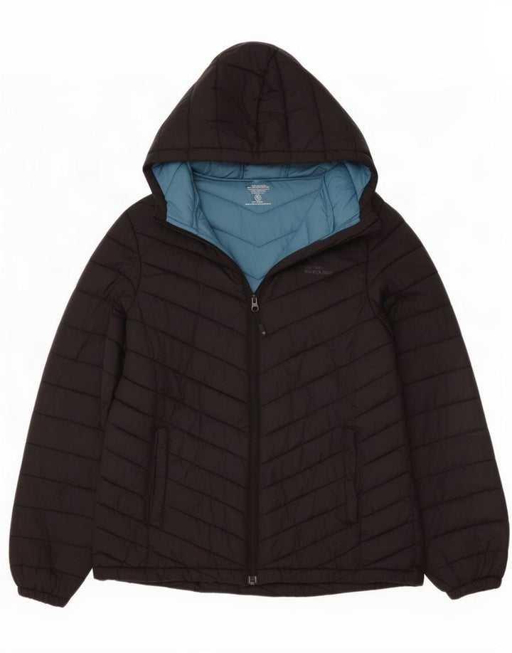 Mountain Warehouse Veste matelassée à capuche pour femme UK 12 Medium Black Nylon