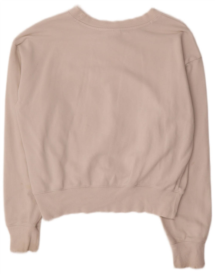 Champion Sweat-shirt graphique pour femme UK 14 en coton blanc moyen