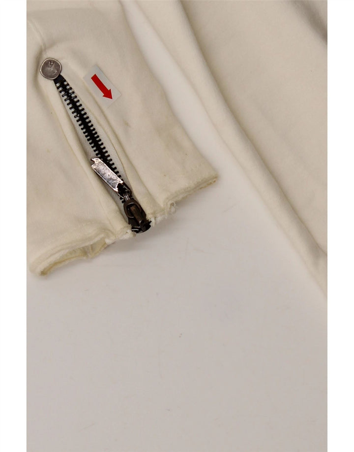 Liu Jo Veste blazer à 3 boutons pour femme UK 10 Petit coton blanc