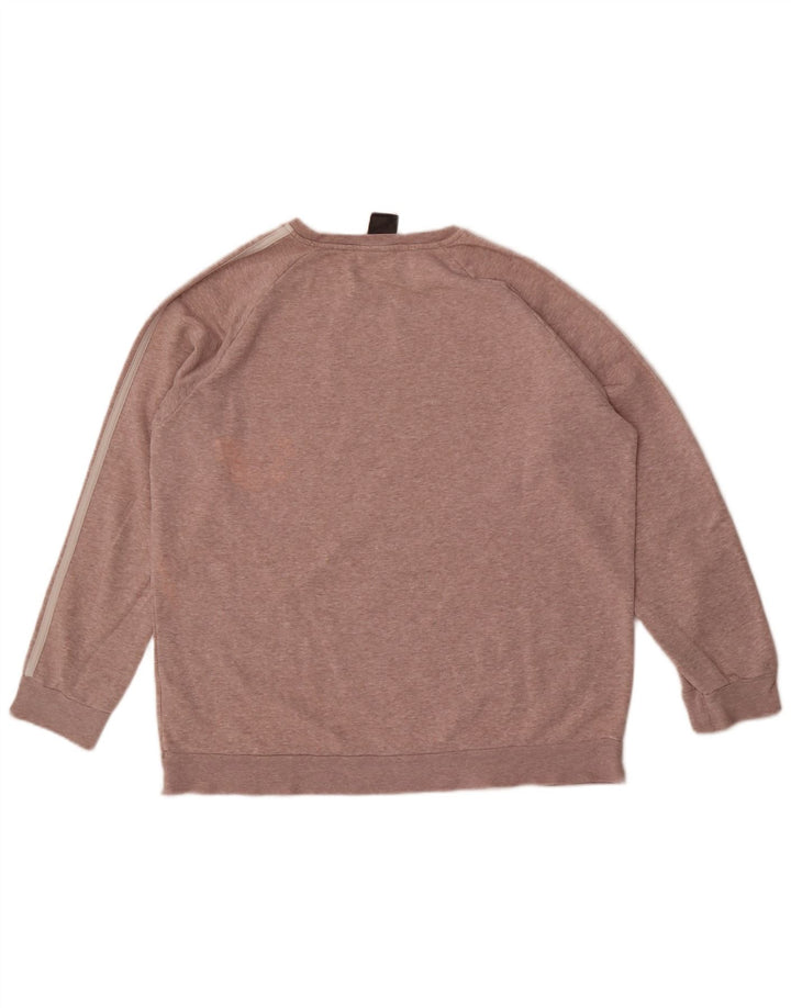 Adidas Sweat-shirt pour homme en coton rose Taille L
