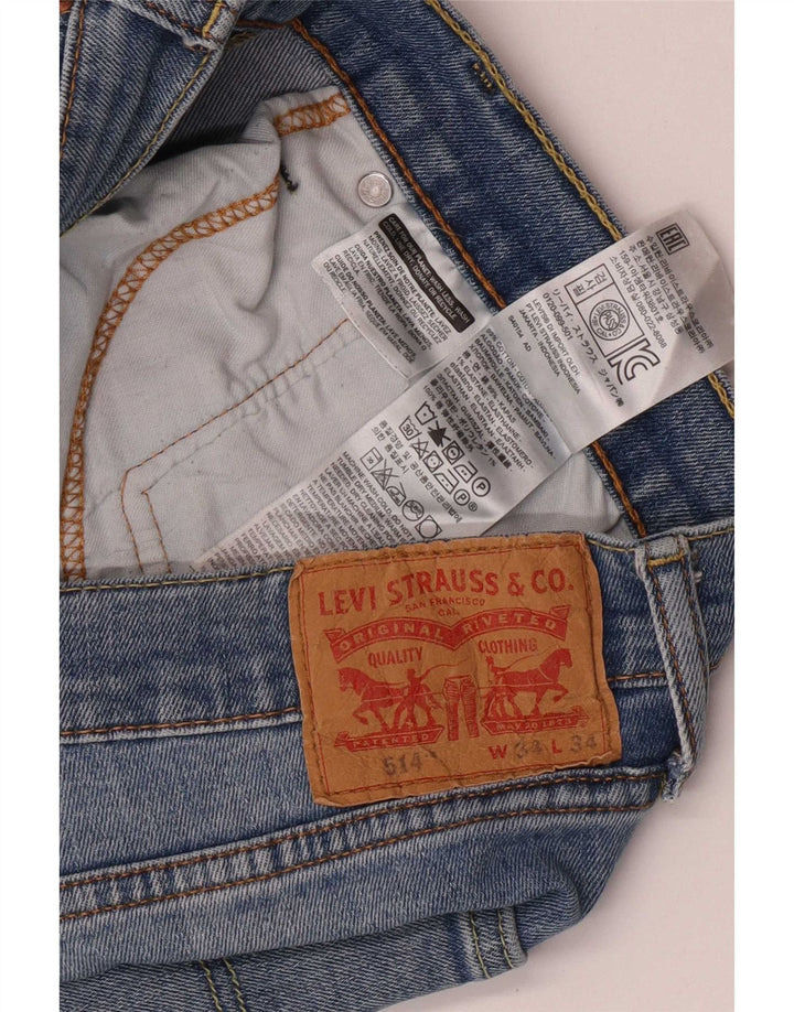 Levi's Jean Droit 514 Homme Bleu W34 L27 Coton