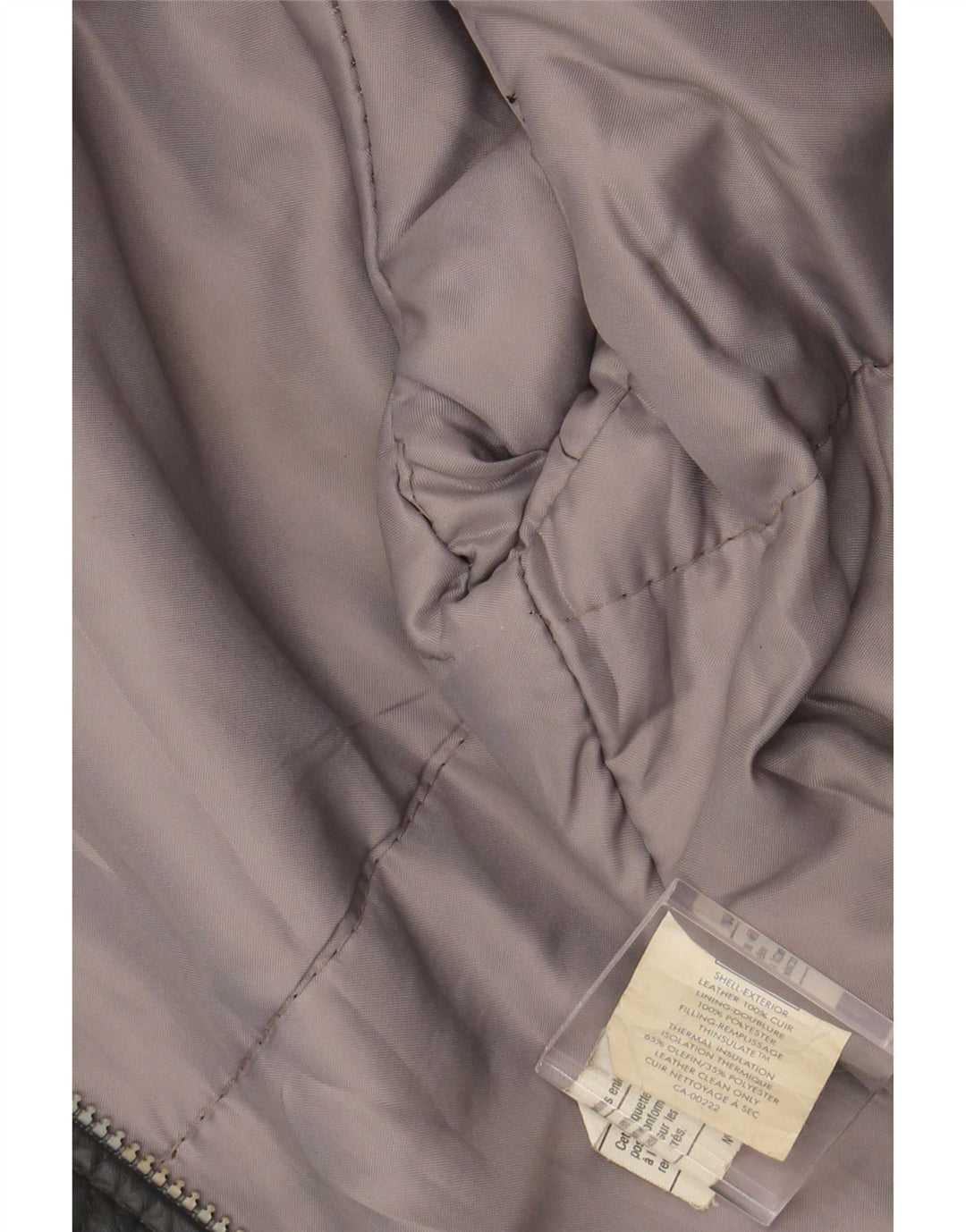 VINTAGE Veste en cuir homme UK 40 Grand cuir gris