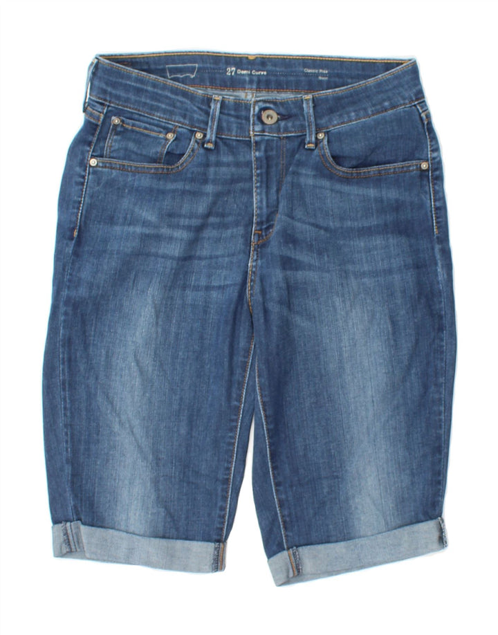 LEVI'S Womens Demi Curve Denim Shorts W27 Small  Blue Cotton Vintage Levi's and Second-Hand Levi's from Messina Hembry 