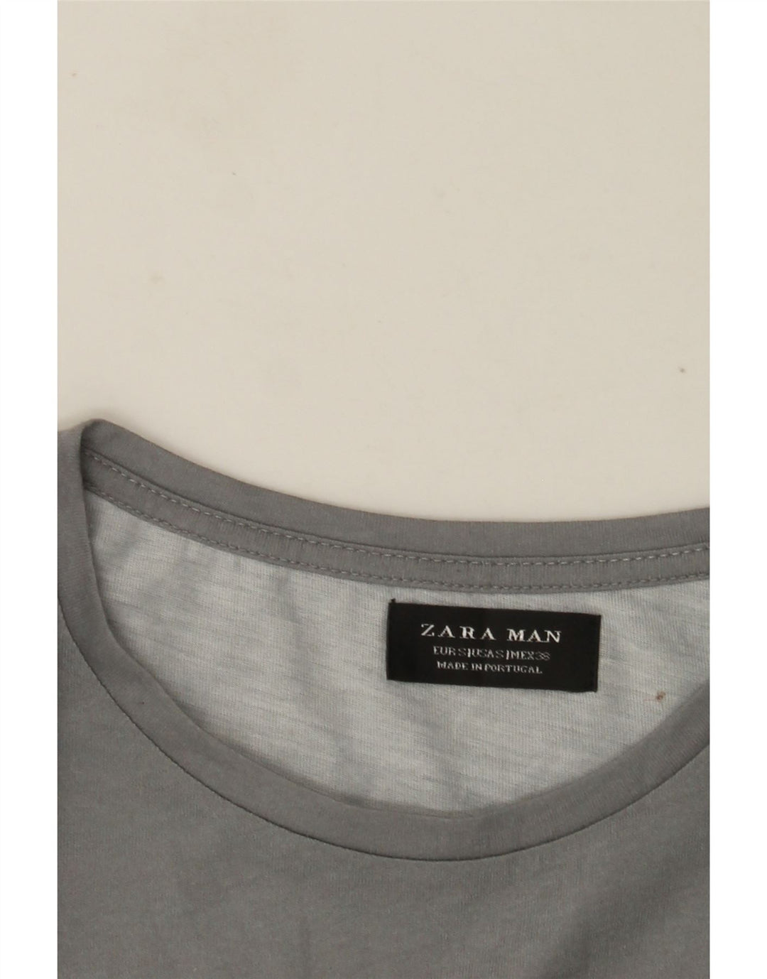 Zara Homme Graphic T-Shirt Top Small Gris Colorblock
