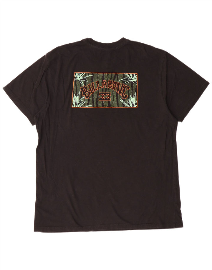 Billabong Mens Graphic T-Shirt Top Large Noir Coton