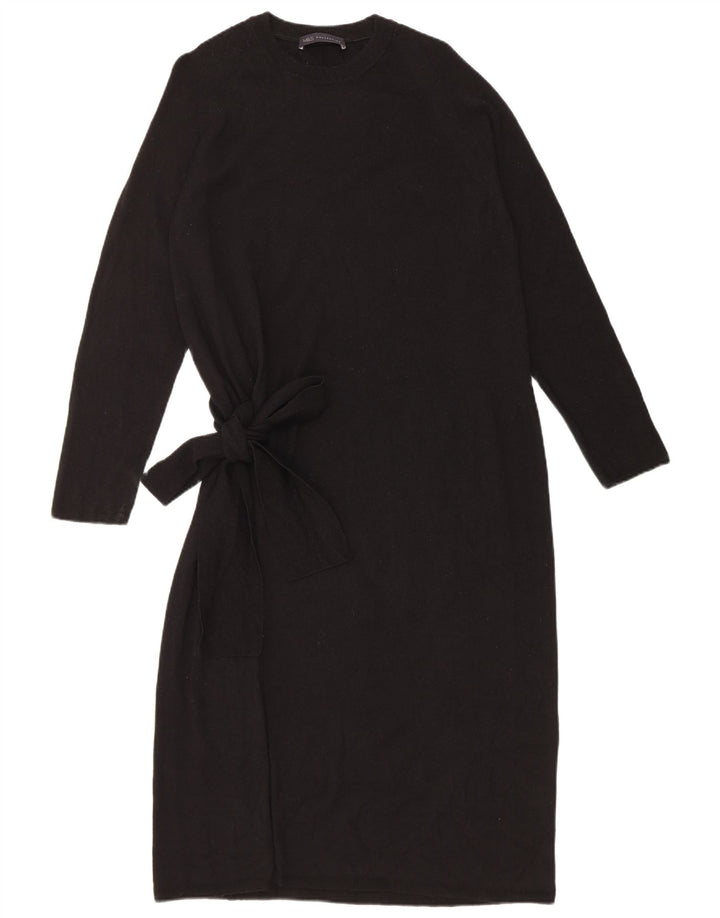 Marks & Spencer Robe pull pour femme UK 12 Laine mérinos noire moyenne