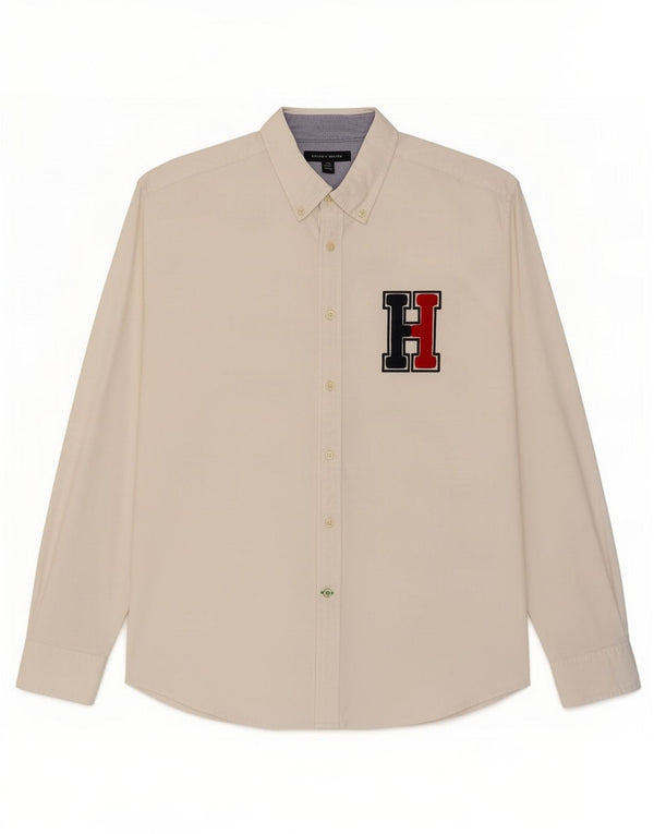 Tommy Hilfiger Chemise graphique XL en coton blanc pour homme