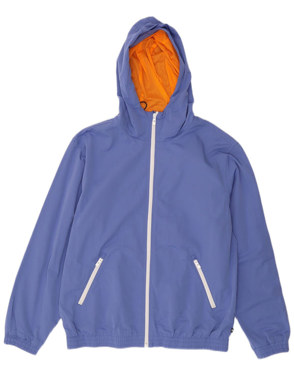 Converse Veste de survêtement à capuche graphique pour hommes, grand, bleu, color block