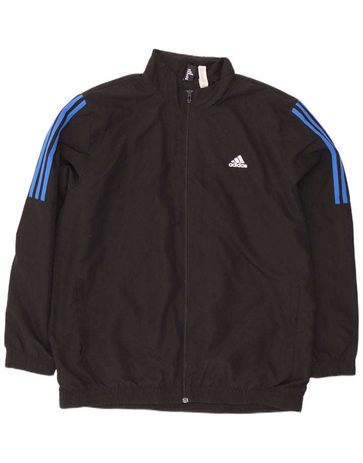 Adidas Veste de survêtement pour homme UK 48/50 XL Noir Polyester