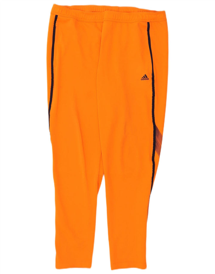 ADIDAS Pantalon de survêtement Climalite pour homme XL Orange Colorblock Polyester