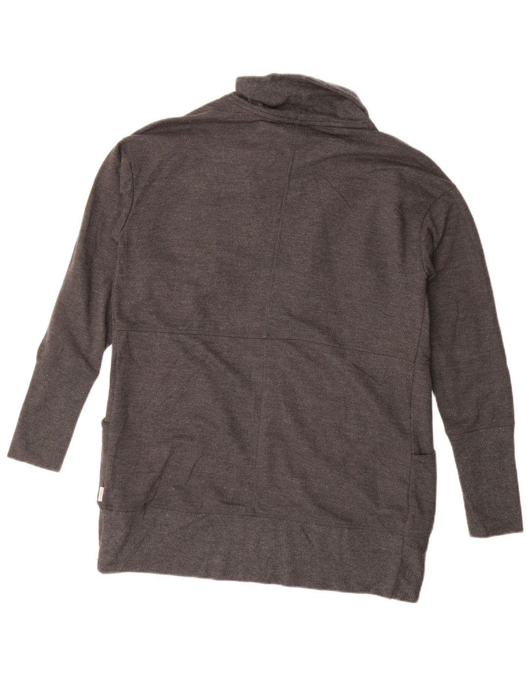 Eddie Bauer Pull cardigan ouvert surdimensionné pour femme UK 10 Petit coton gris