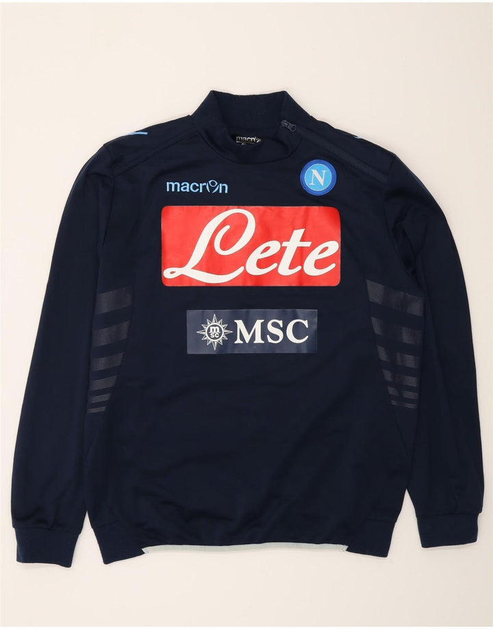 Macron Haut de Survêtement Graphique Pull Homme Bleu Marine Colorblock