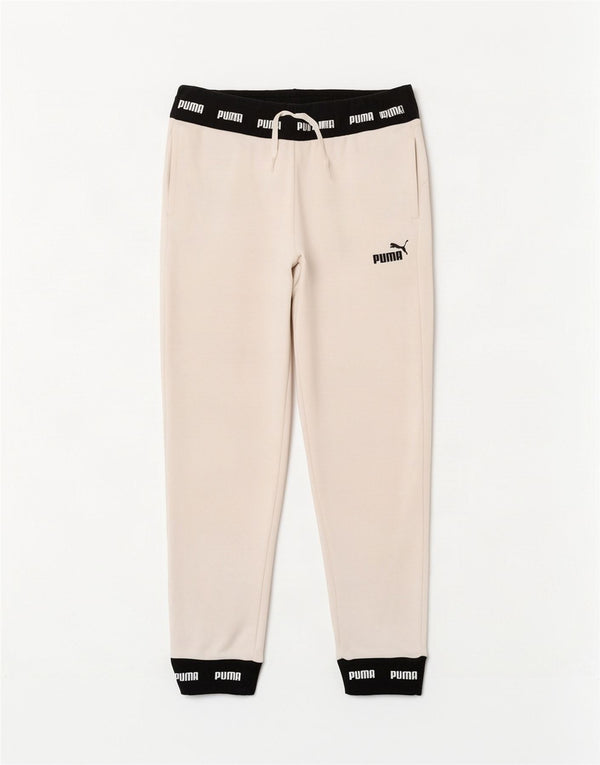 Puma Pantalon de Survêtement Graphique Joggers XS Homme Blanc Colorblock Cotton
