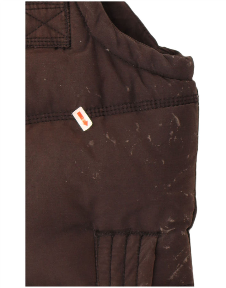 Superdry Femme Gilet Rembourré UK 36 Petit Marron Coton