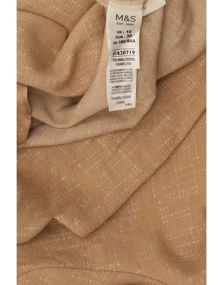 Marks & Spencer Veste blazer surdimensionnée pour femme UK 10 Petit beige moucheté