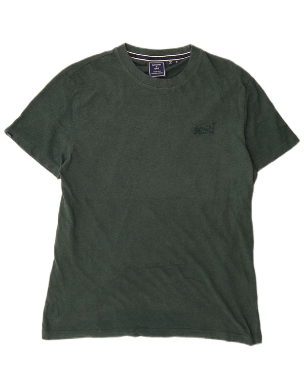 Superdry T-Shirt Homme Vert Moyen Coton