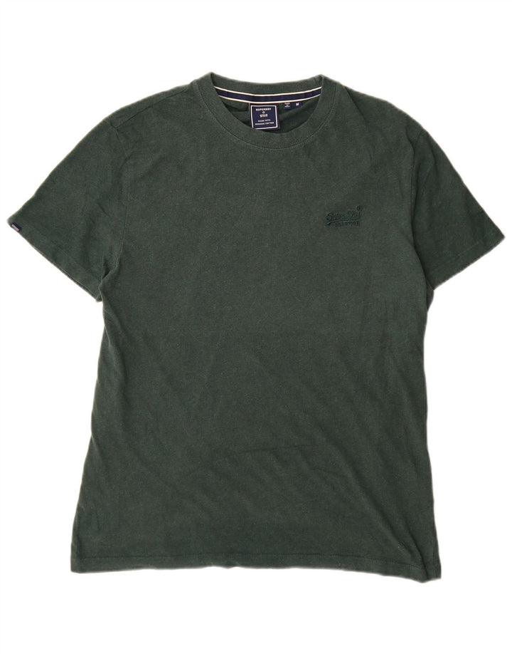 Superdry T-Shirt Homme Vert Moyen Coton
