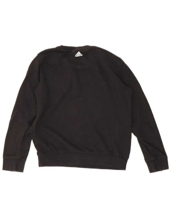 Adidas Sweat-shirt surdimensionné graphique pour femme UK 8/10 Petit Noir