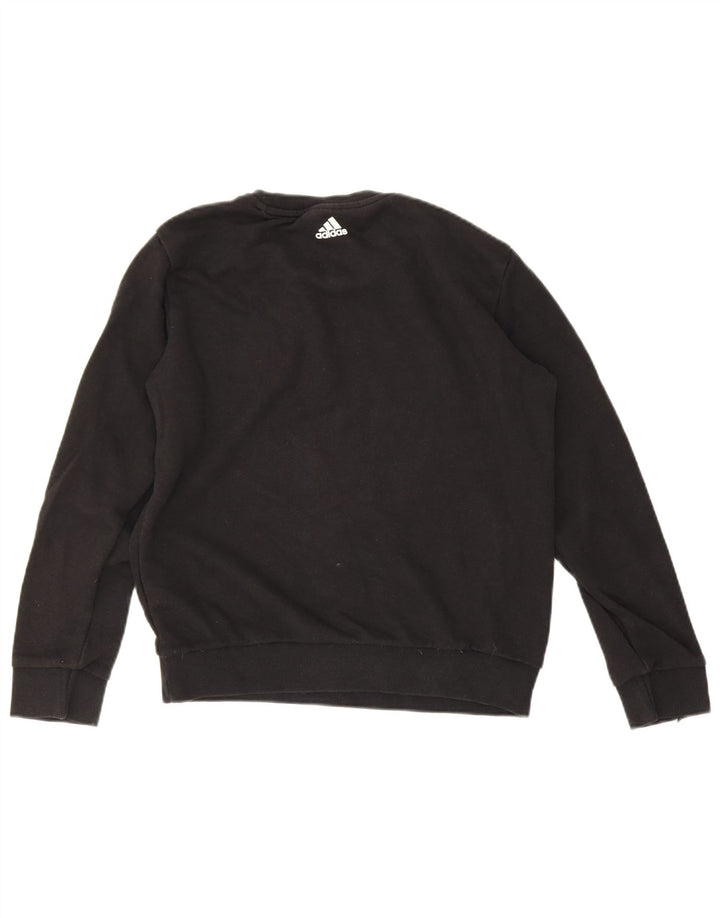 Adidas Sweat-shirt surdimensionné graphique pour femme UK 8/10 Petit Noir