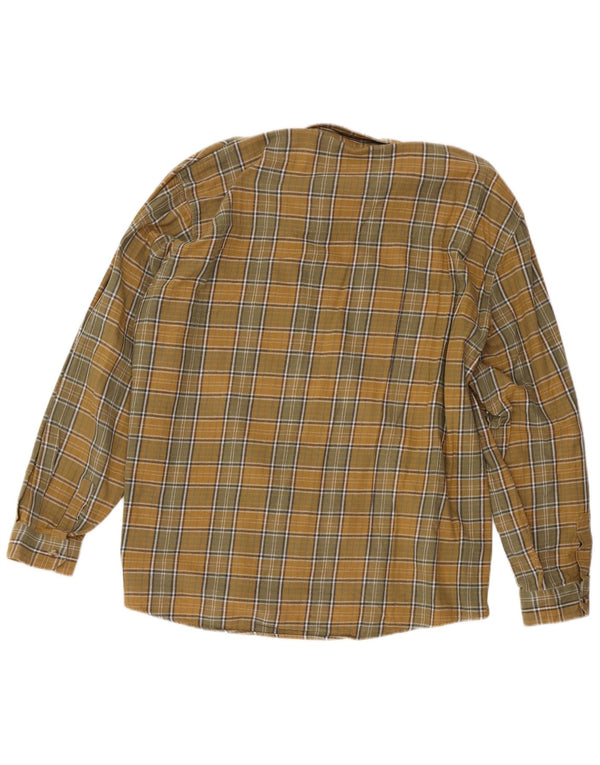 European Project Chemise en flanelle pour homme 2XL en coton à carreaux jaunes