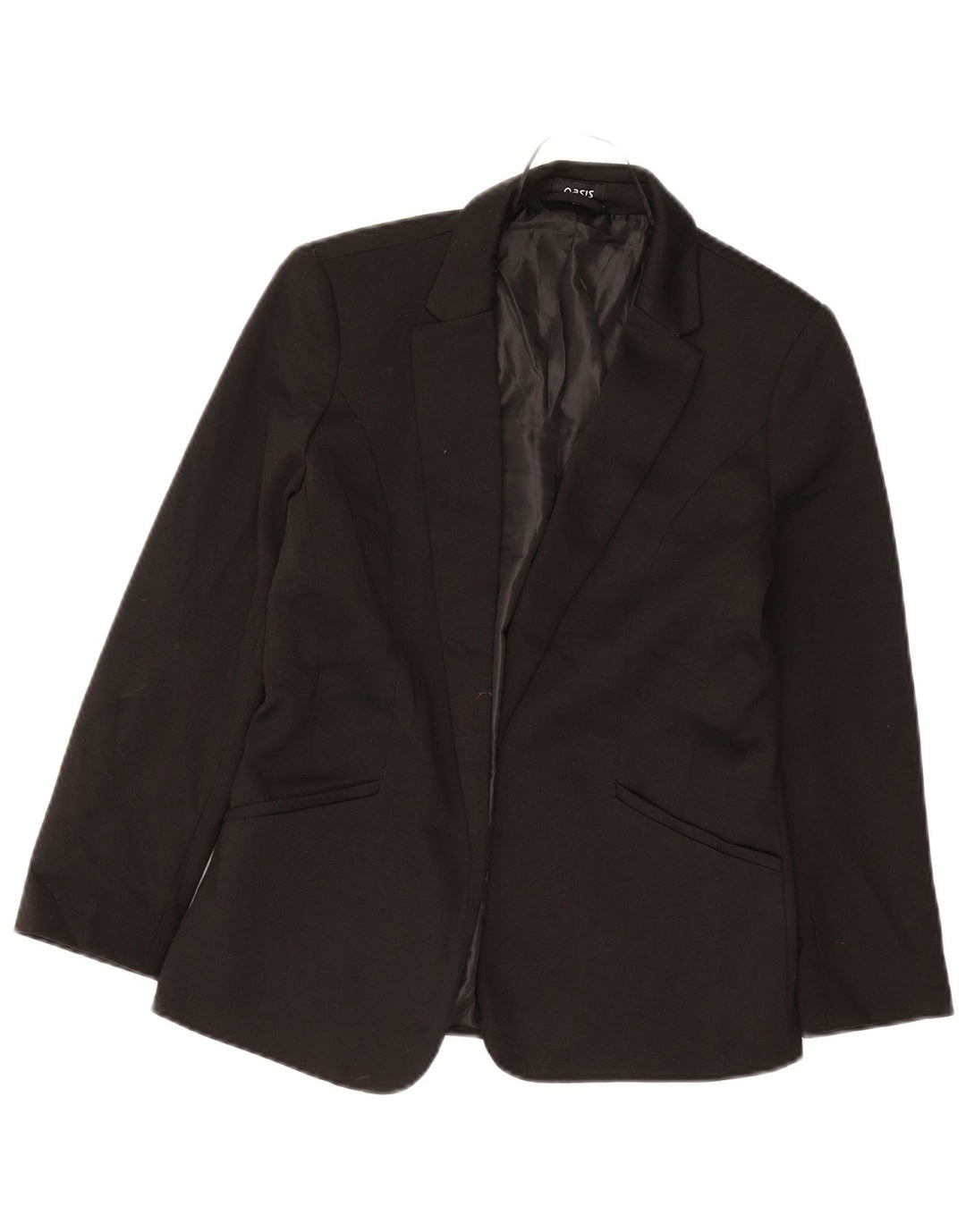 Oasis Veste blazer ouverte pour femme UK 8 Small Noir Polyester