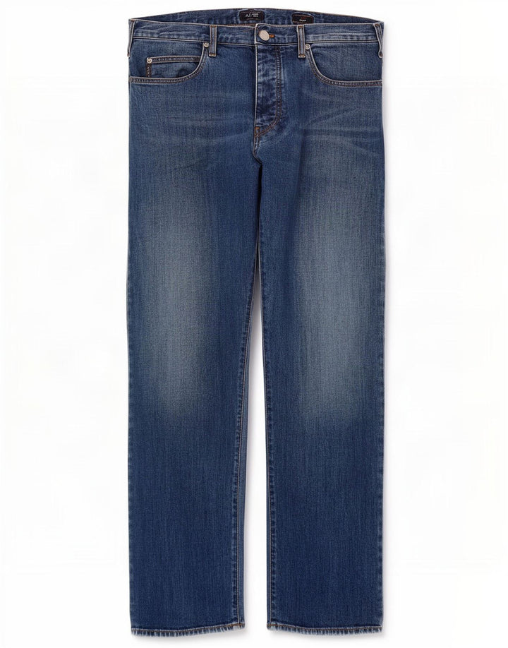 Armani Femme Jean droit W36 L30 Bleu Coton