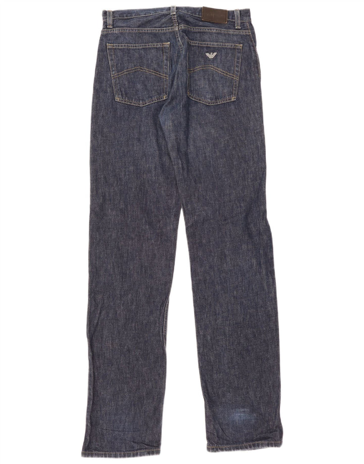 Armani Jeans Droit W33 L36 Bleu Marine Moucheté Homme