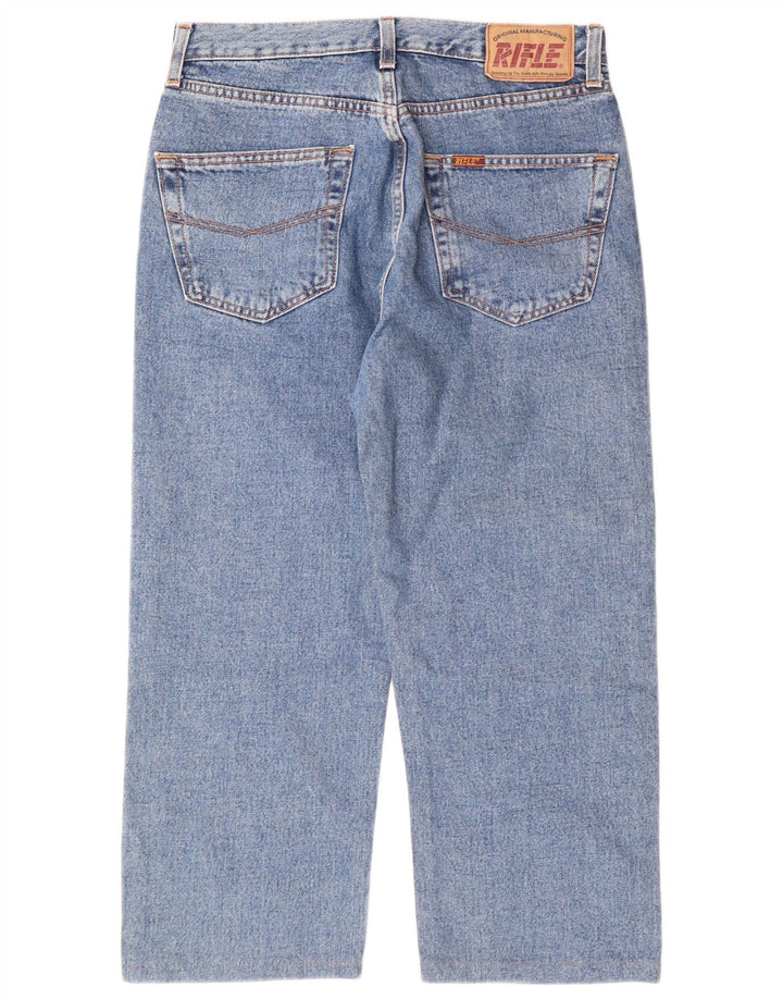 RIFLE Jean Capri Homme W32 L22 Bleu Coton